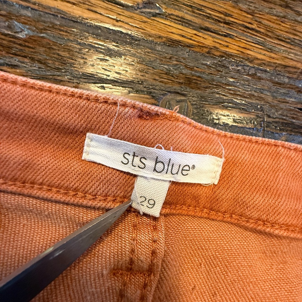 STS Blue 29 Stylish Front Seam Detailing Diane High Rise Rust Pants Wide Leg - Picture 8 of 17